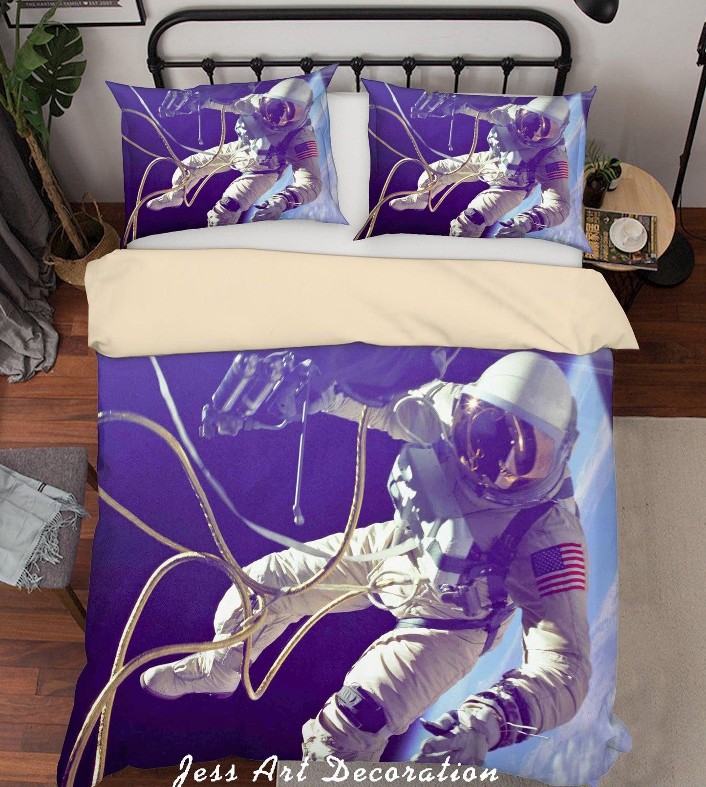 3D Astronaut Space Quilt Cover Set Bedding Set Duvet Cover Pillowcases 144 LQH