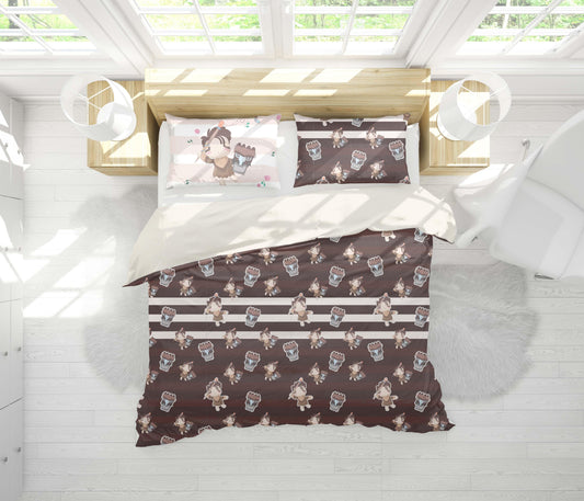 3D Brown Boy Tribe Quilt Cover Set Bedding Set Pillowcases 37