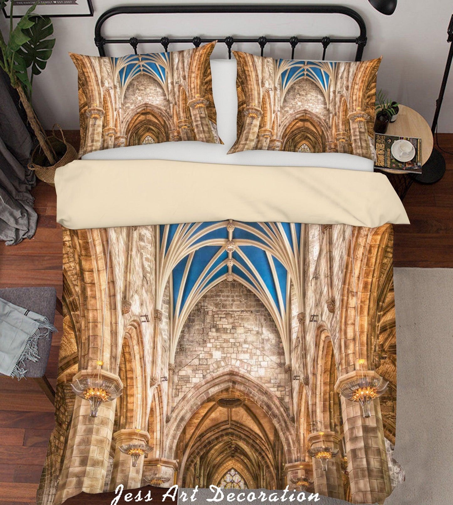 3D Architecture Building Church Quilt Cover Set Bedding Set Duvet Cover Pillowcases WJ 6926
