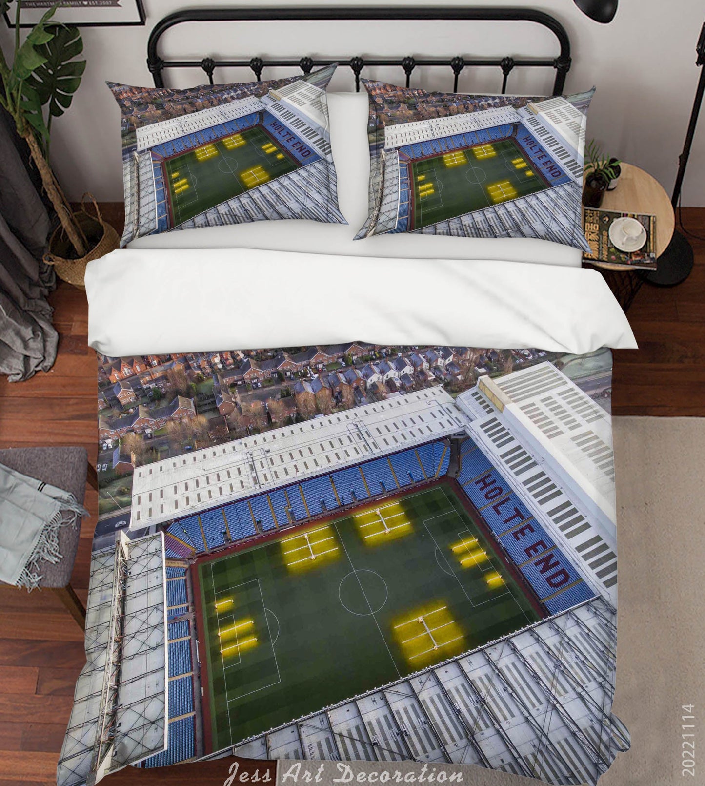 3D Aston Villa Football Field Quilt Cover Set Bedding Set Duvet Cover Pillowcase 894