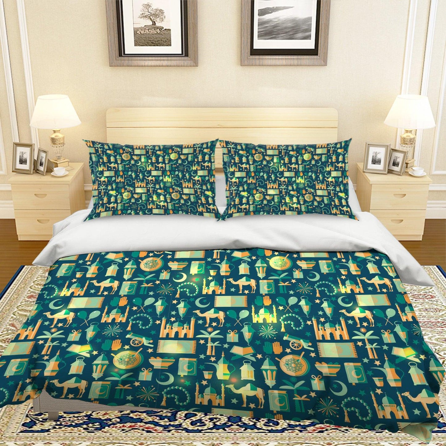 3D Cartoon Castle Camel Quilt Cover Set Bedding Set Pillowcases 78