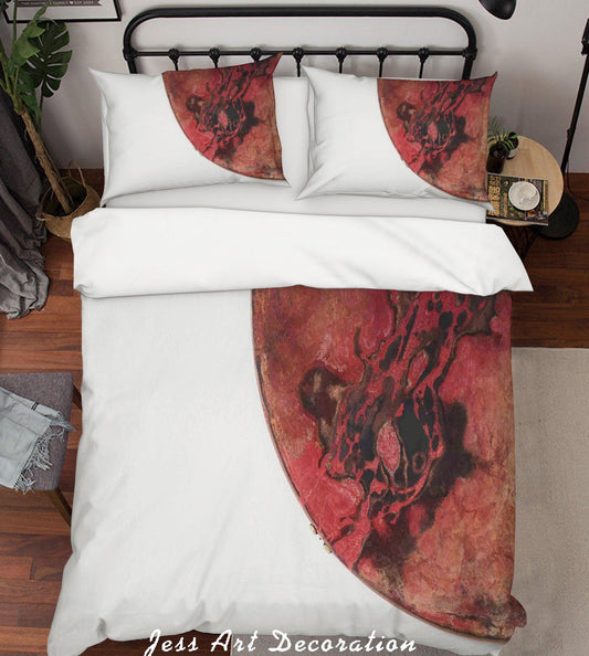 3D Abstract Red Pattern Quilt Cover Set Bedding Set Duvet Cover Pillowcases LQH A148