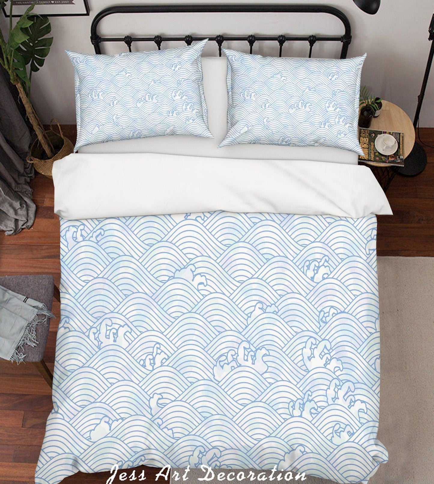 3D Abstract Waves Quilt Cover Set Bedding Set Pillowcases 44