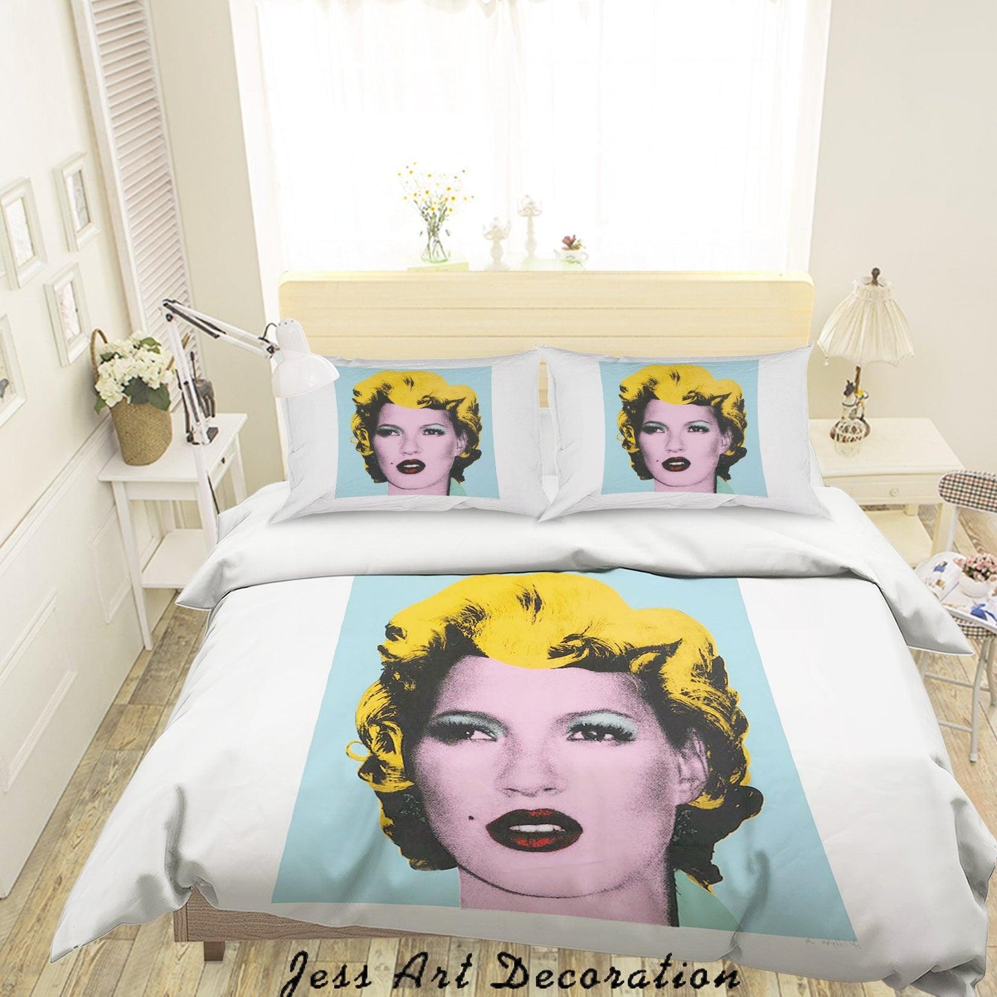 3D Banksy Kate Moss Original Colourway Quilt Cover Set Bedding Set Duvet Cover Pillowcases  ZY D36