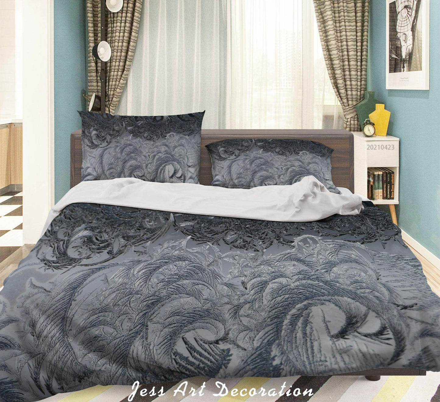 3D Abstract Grey Pattern Quilt Cover Set Bedding Set Duvet Cover Pillowcases 83