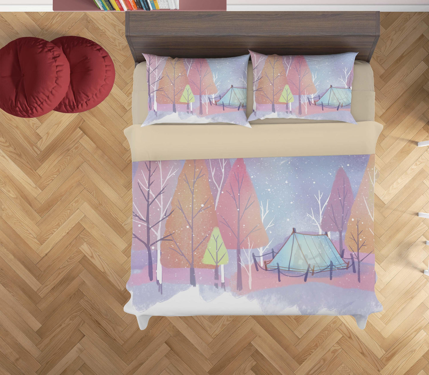 3D Cartoon Forest Tent Quilt Cover Set Bedding Set Duvet Cover Pillowcases A570 LQH