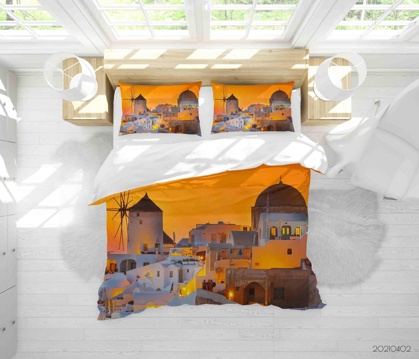 3D Aegean Landscape Quilt Cover Set Bedding Set Duvet Cover Pillowcases 53 LQH