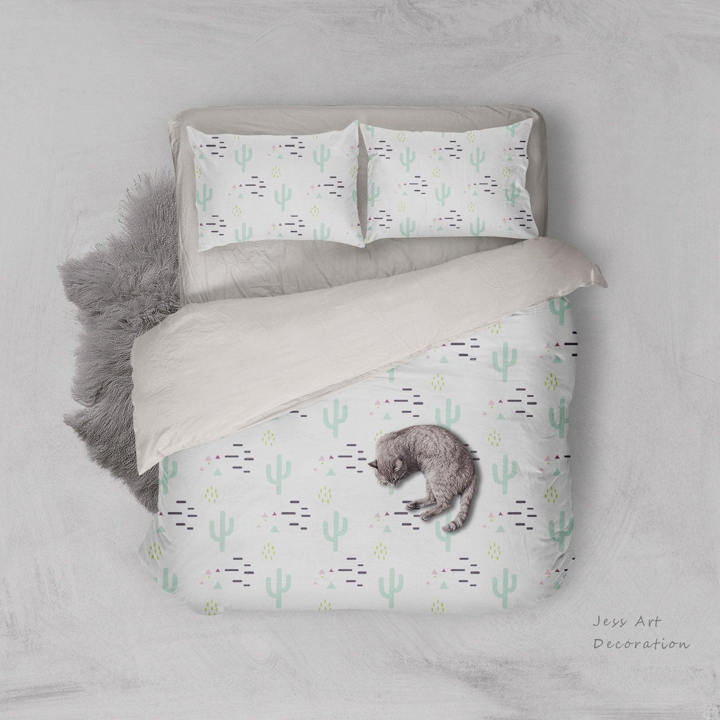 3D Cactus Pattern Quilt Cover Set Bedding Set Pillowcases  80