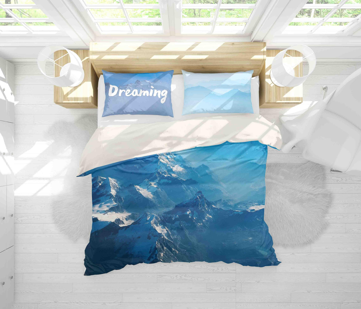 3D Blue Sky Mountain Quilt Cover Set Bedding Set Pillowcases 150