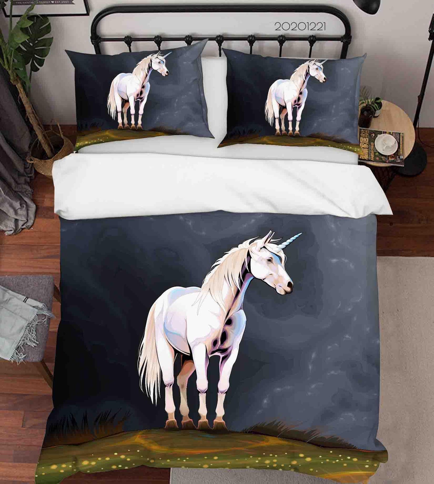 3D Animal Unicorn Quilt Cover Set Bedding Set Duvet Cover Pillowcases 231 LQH