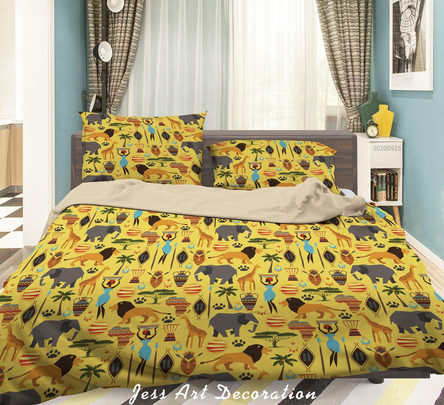 3D Cartoon Animal Pattern Quilt Cover Set Bedding Set Duvet Cover Pillowcases WJ 6429