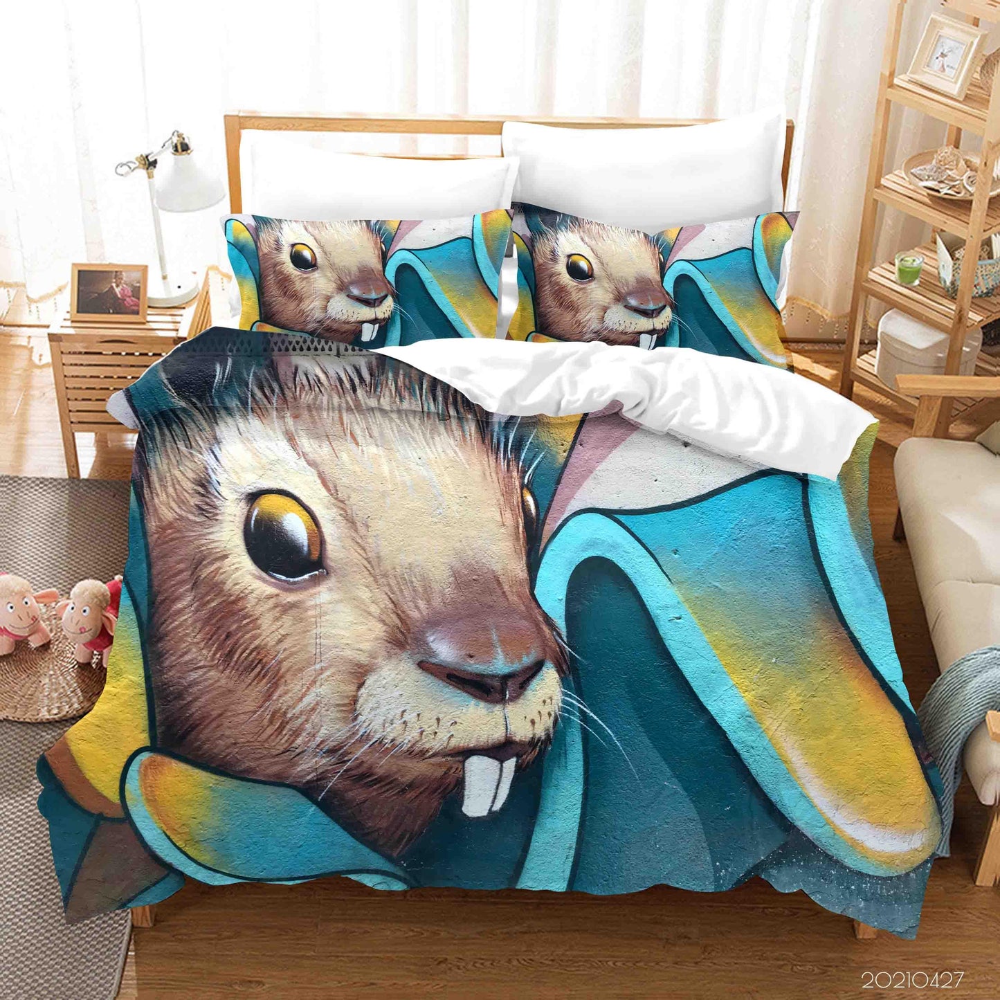 3D Abstract Graffiti Mouse Quilt Cover Set Bedding Set Duvet Cover Pillowcases 127