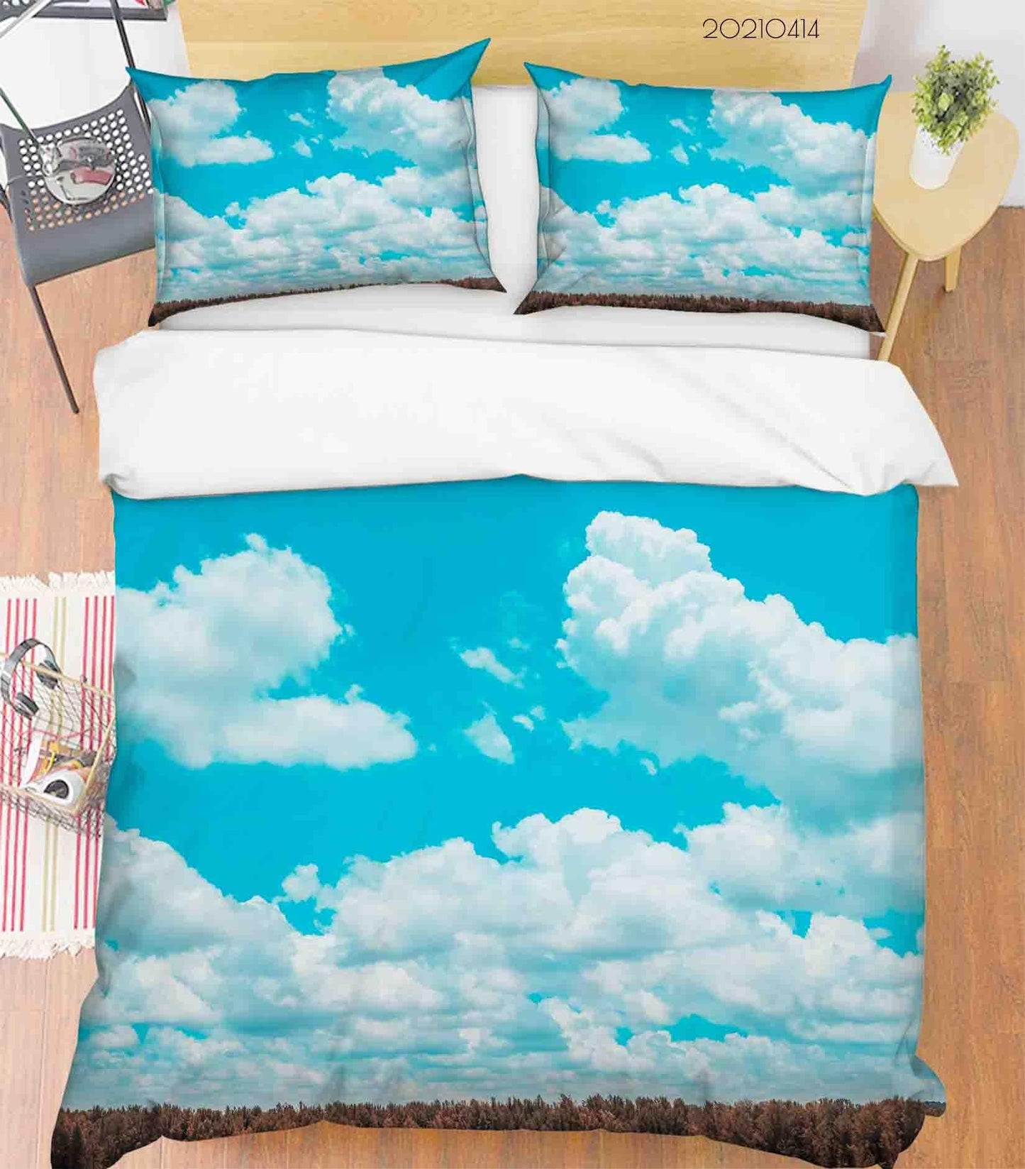 3D Blue Sky Cloud Quilt Cover Set Bedding Set Duvet Cover Pillowcases 61