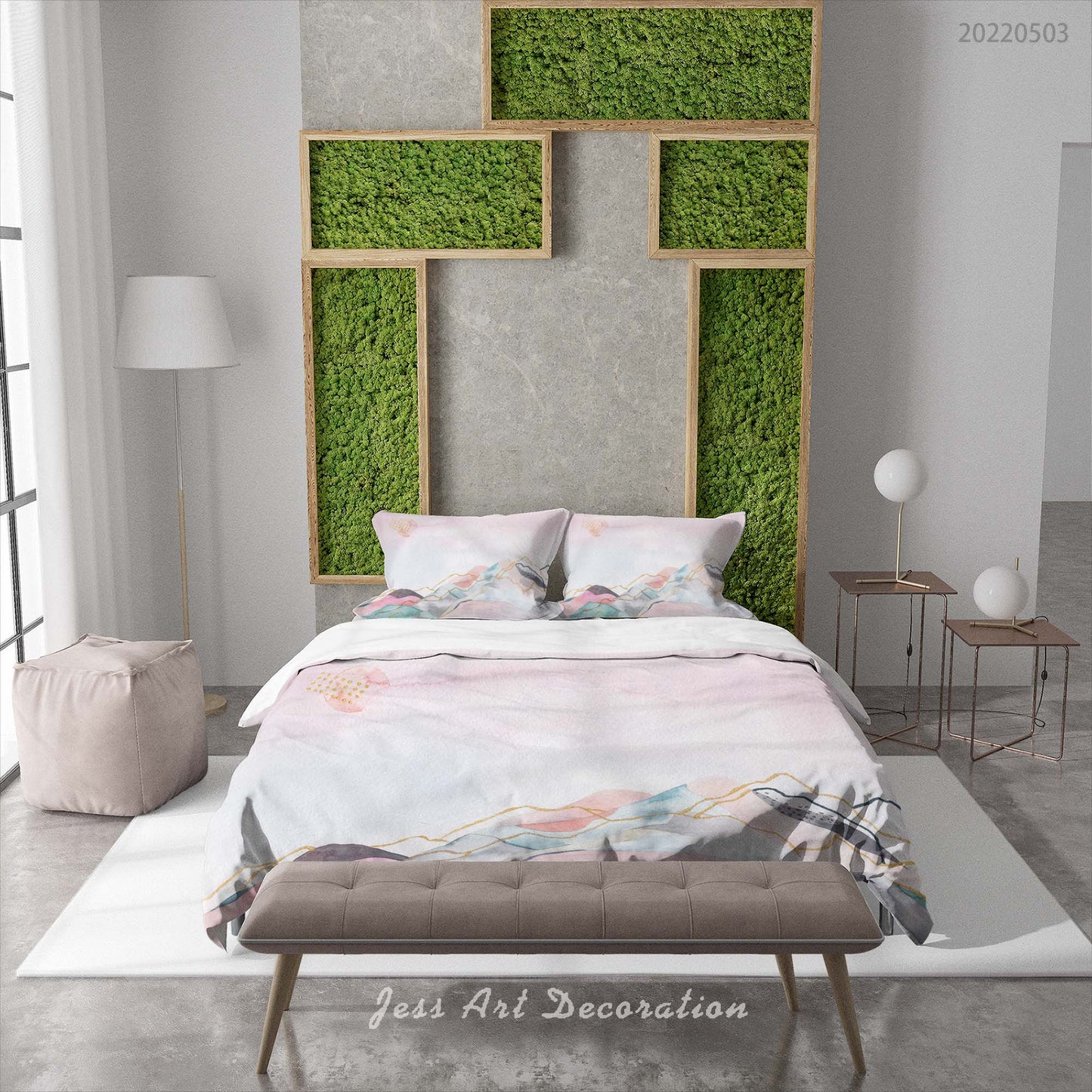 3D Abstract Mountain Wave Quilt Cover Set Bedding Set Duvet Cover Pillowcase 585