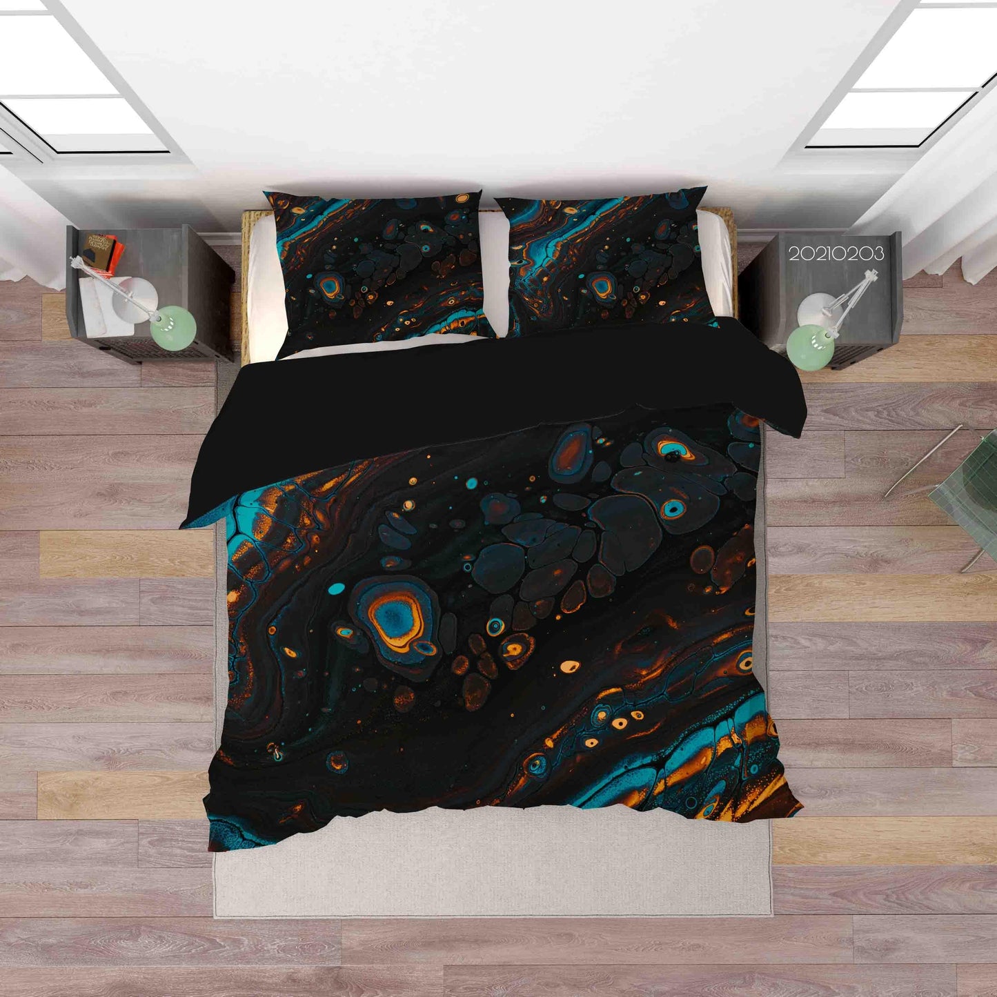 3D Abstract Black Marble Texture Quilt Cover Set Bedding Set Duvet Cover Pillowcases 29