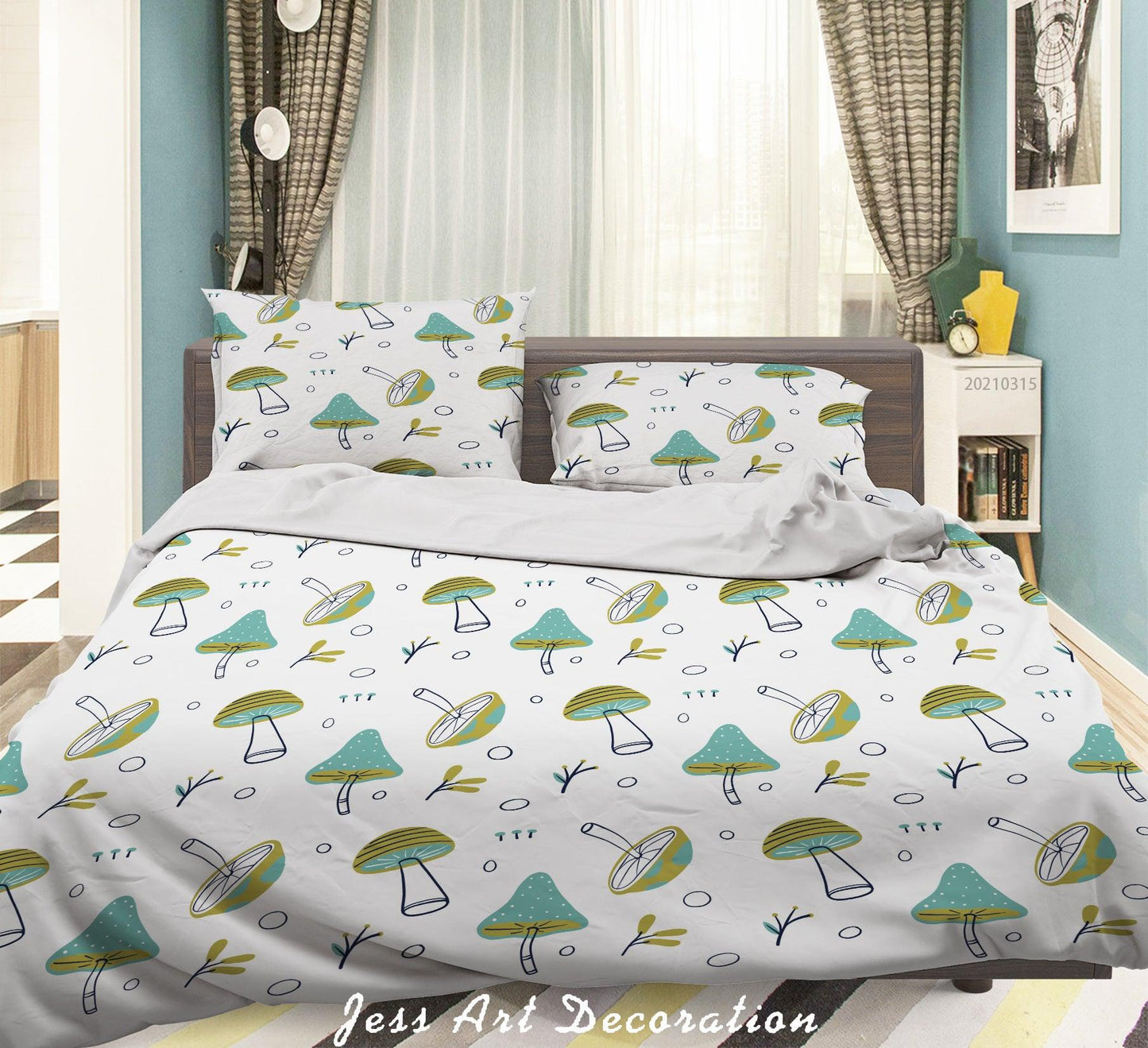 3D Cartoon Cloud Sun Quilt Cover Set Bedding Set Duvet Cover Pillowcases 107