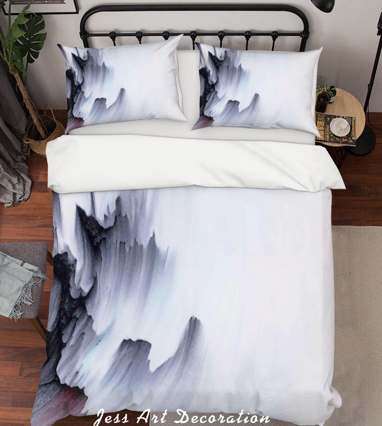 3D Black Ink Painting Quilt Cover Set Bedding Set Pillowcases 201