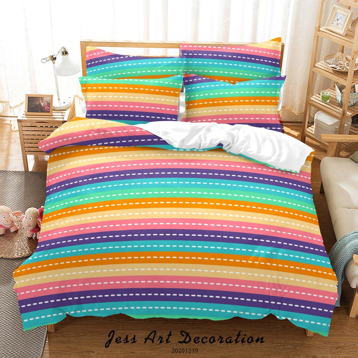 3D Abstract Colorful Geometric Pattern Quilt Cover Set Bedding Set Duvet Cover Pillowcases 33