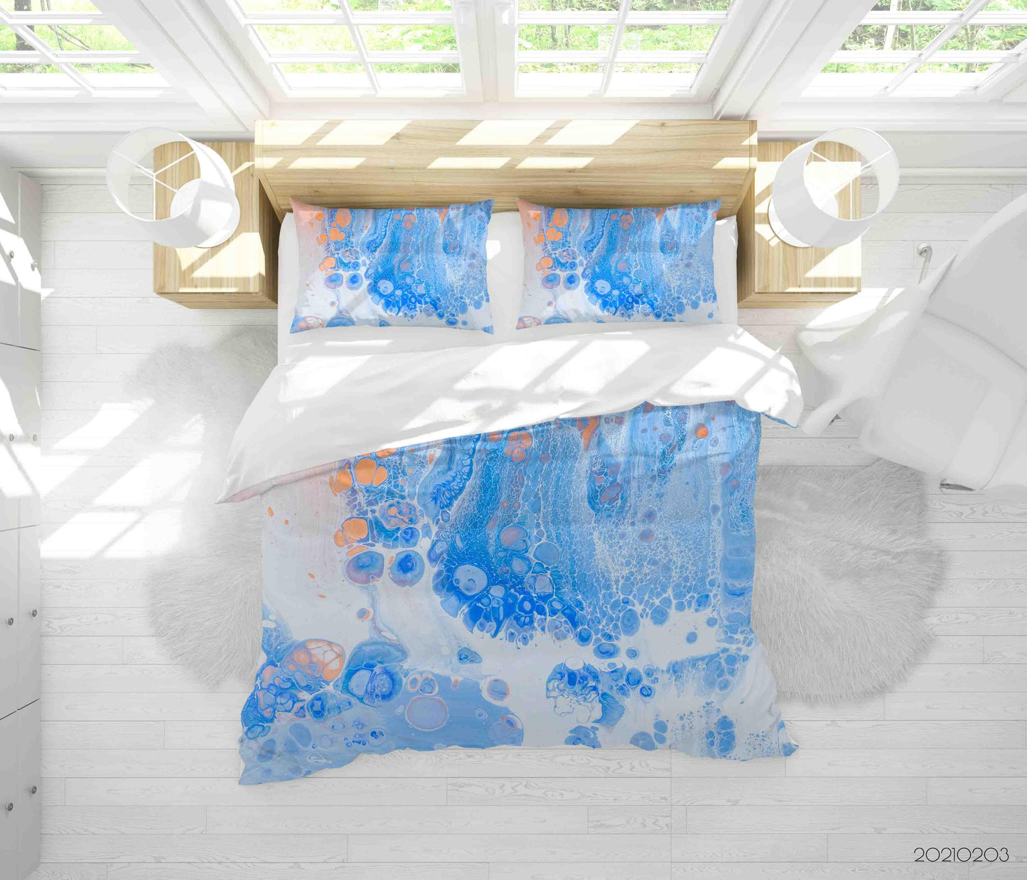 3D Abstract Blue Marble Texture Quilt Cover Set Bedding Set Duvet Cover Pillowcases 36