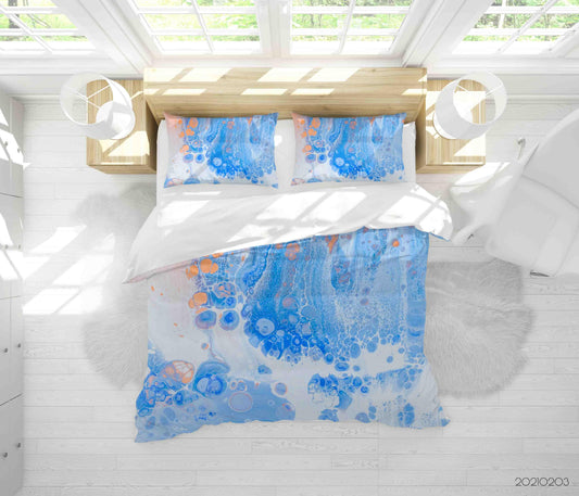 3D Abstract Blue Marble Texture Quilt Cover Set Bedding Set Duvet Cover Pillowcases 36