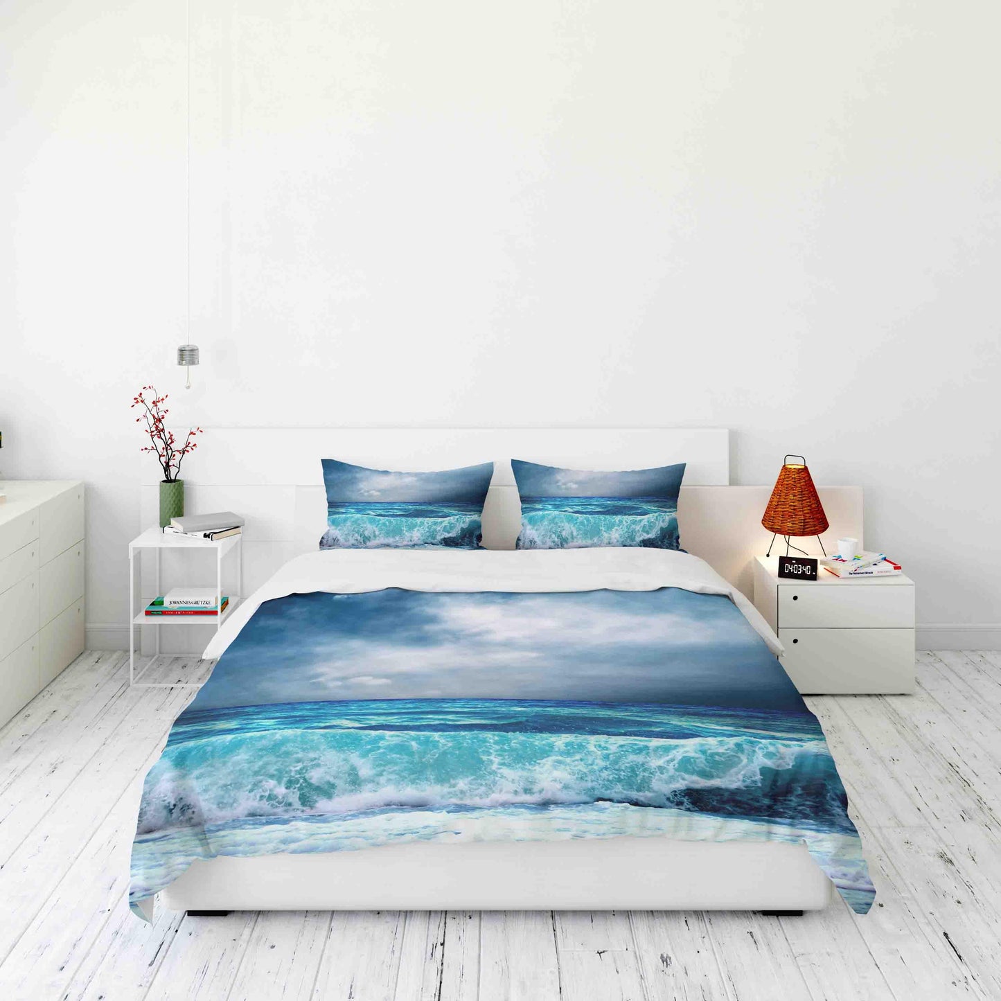 3D Blue Sea Spindrift Quilt Cover Set Bedding Set Duvet Cover Pillowcases JN 1199