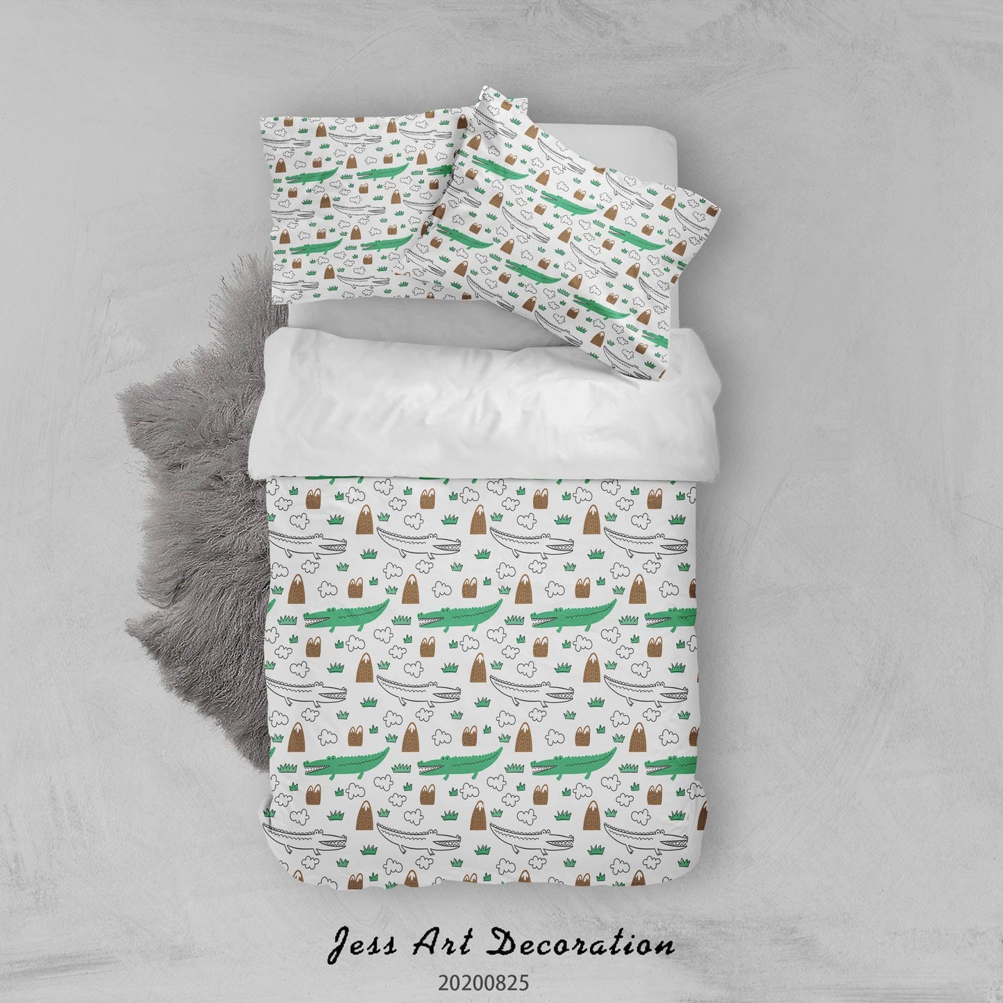 3D Cartoon Animal Nature Pattern Quilt Cover Set Bedding Set Duvet Cover Pillowcases WJ 3329