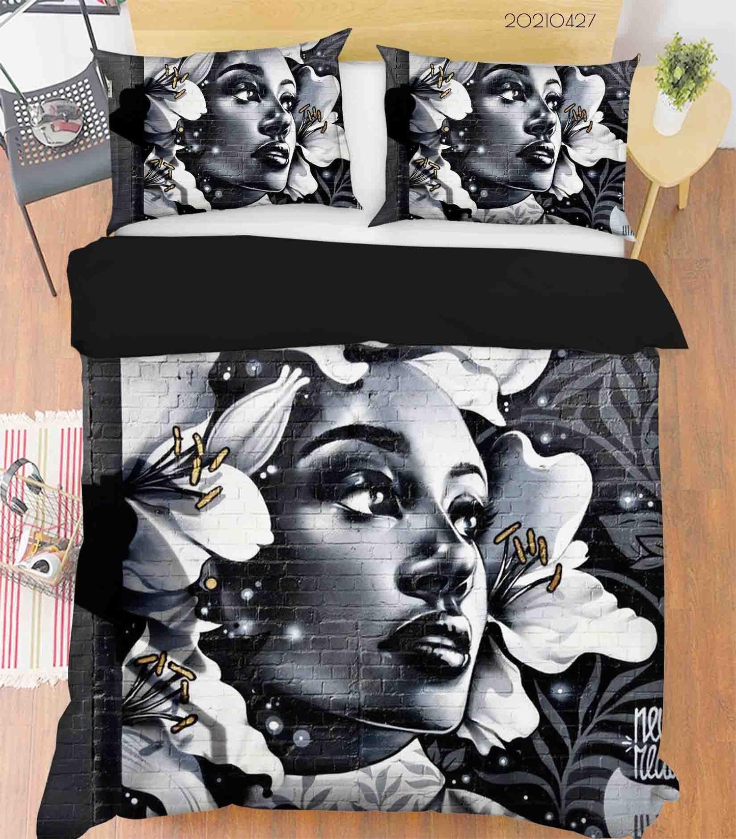 3D Abstract People Graffiti Quilt Cover Set Bedding Set Duvet Cover Pillowcases 46