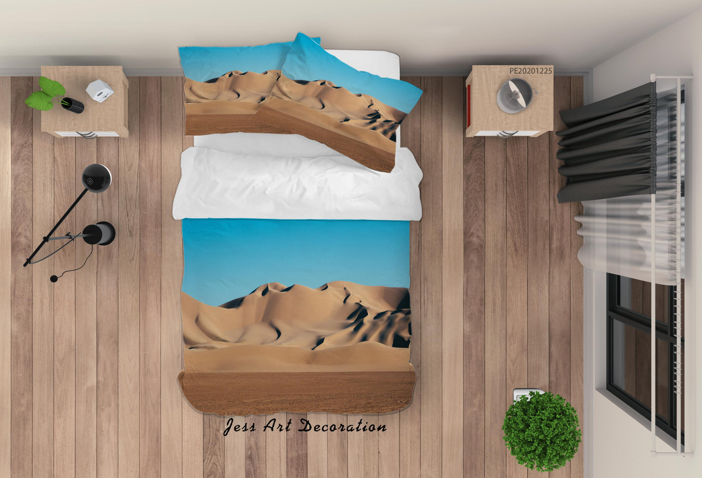 3D Blue Sky Desert Scenery Quilt Cover Set Bedding Set Duvet Cover Pillowcases 6