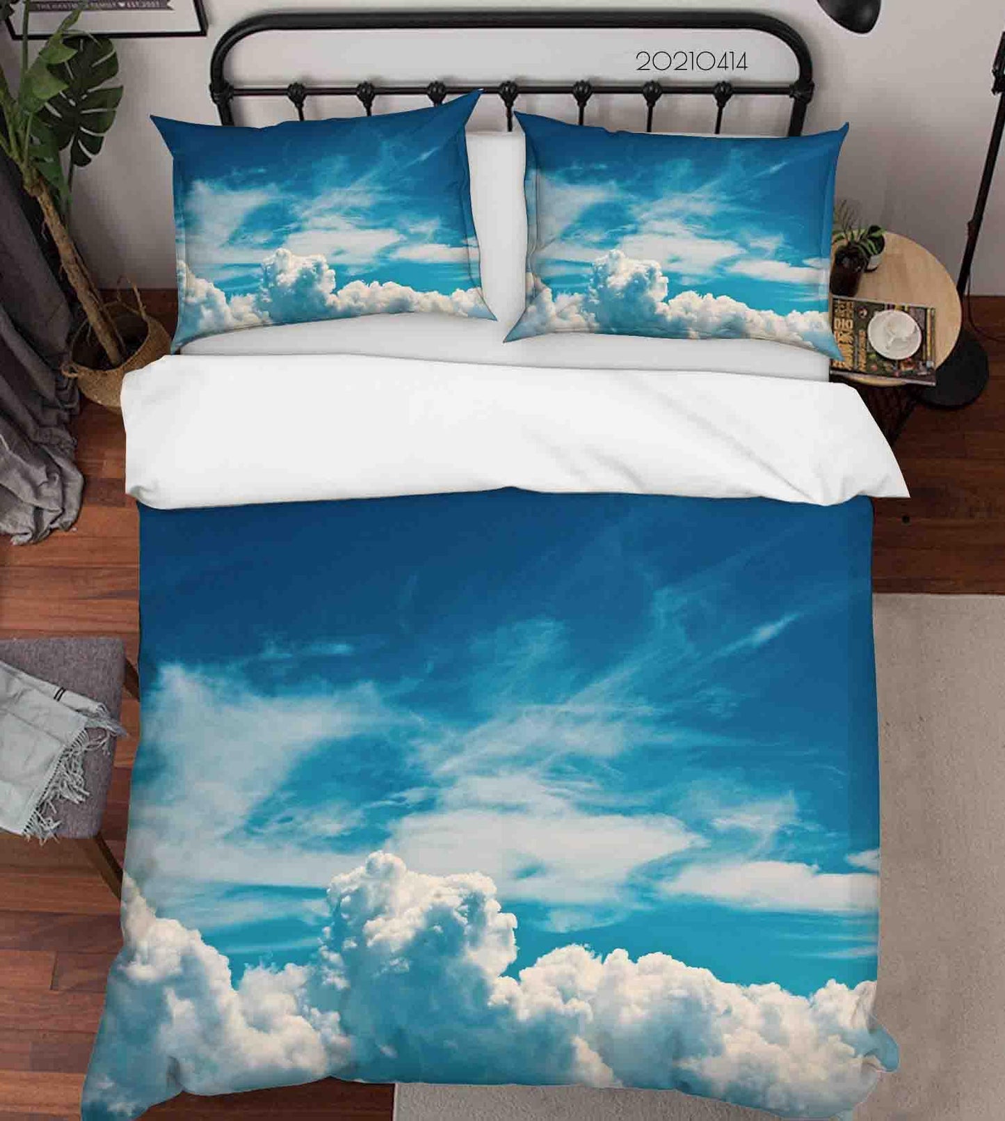 3D Blue Sky White Cloud Quilt Cover Set Bedding Set Duvet Cover Pillowcases 15
