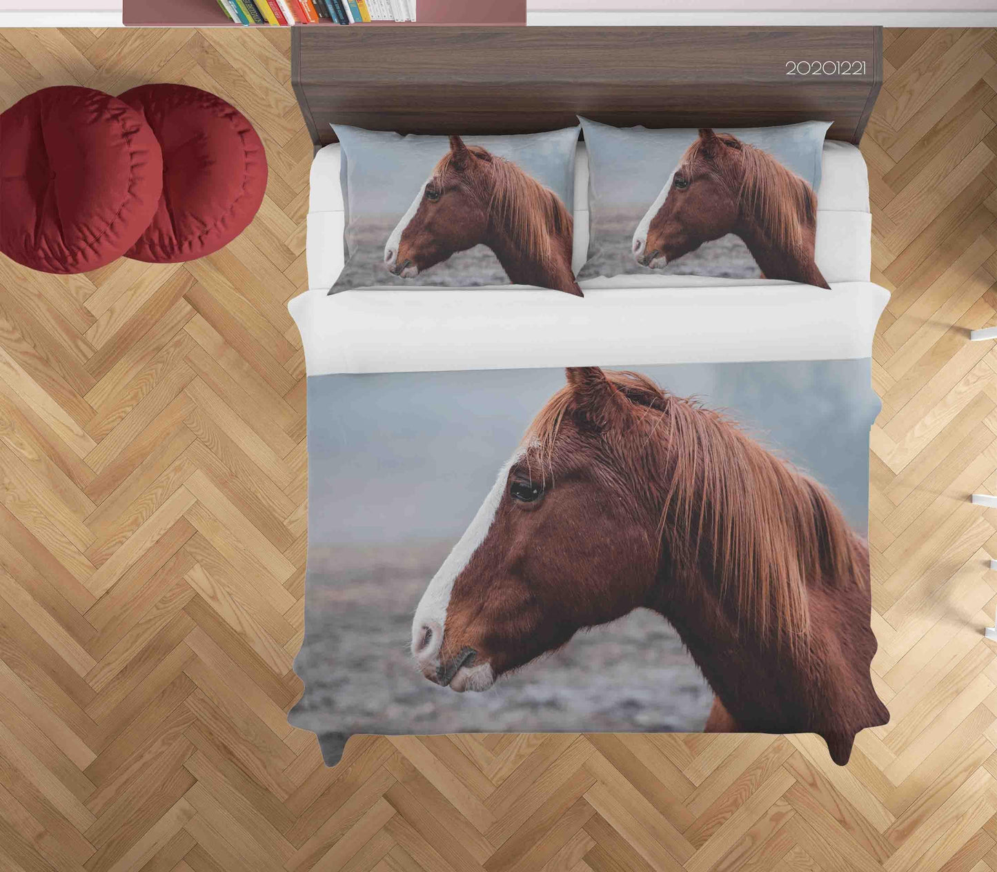 3D Brown Horse Animal Quilt Cover Set Bedding Set Duvet Cover Pillowcases 177 LQH