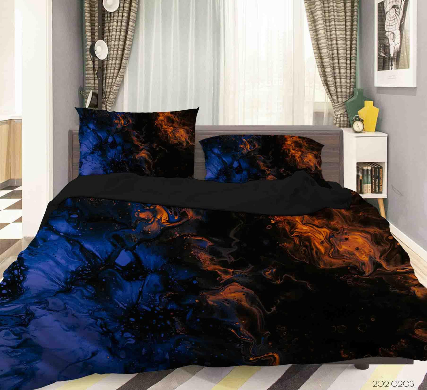 3D Abstract Blue Marble Texture Quilt Cover Set Bedding Set Duvet Cover Pillowcases 24