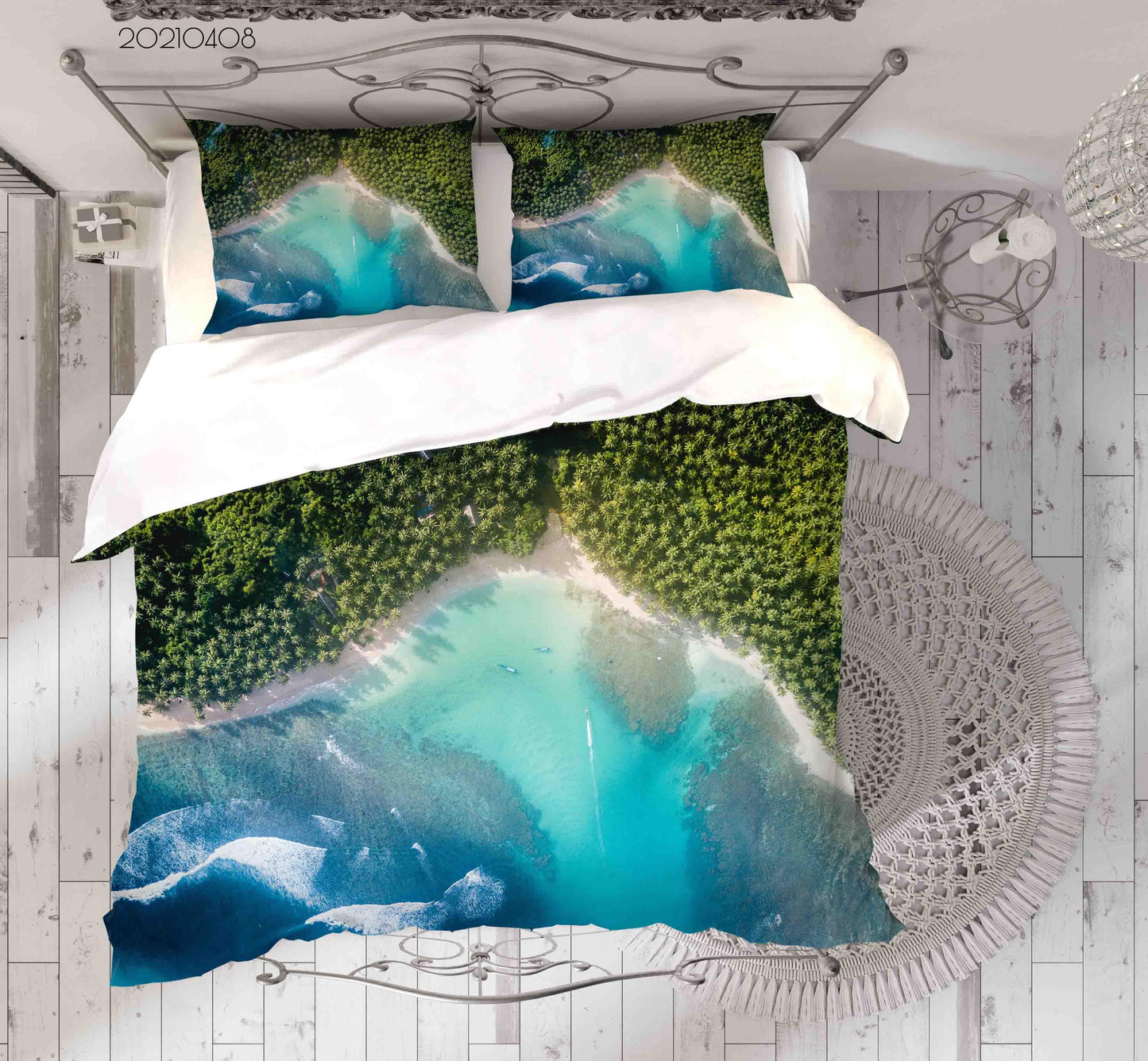 3D Blue Sea Forest Landscape Quilt Cover Set Bedding Set Duvet Cover Pillowcases 53