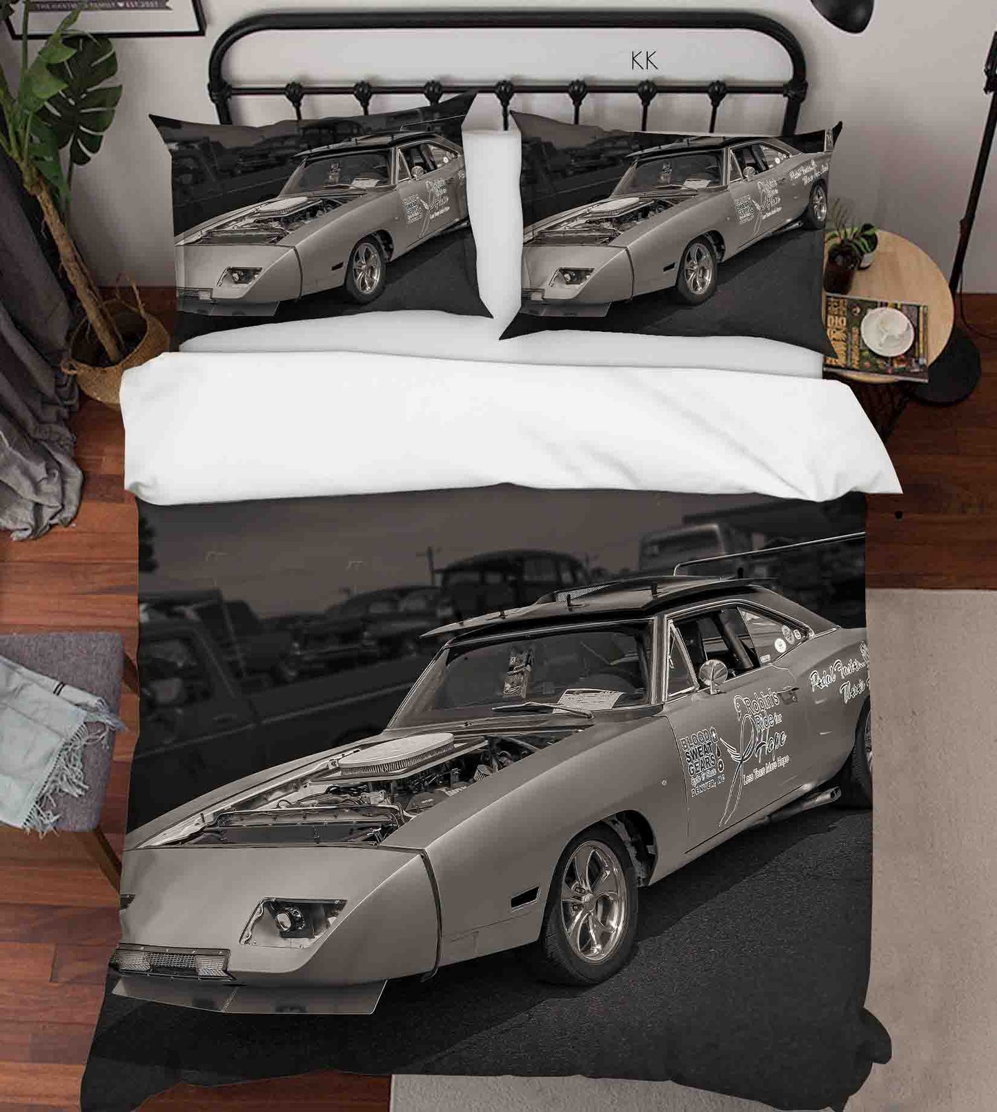 3D Automobile Gray Quilt Cover Set Bedding Set Duvet Cover Pillowcase 424