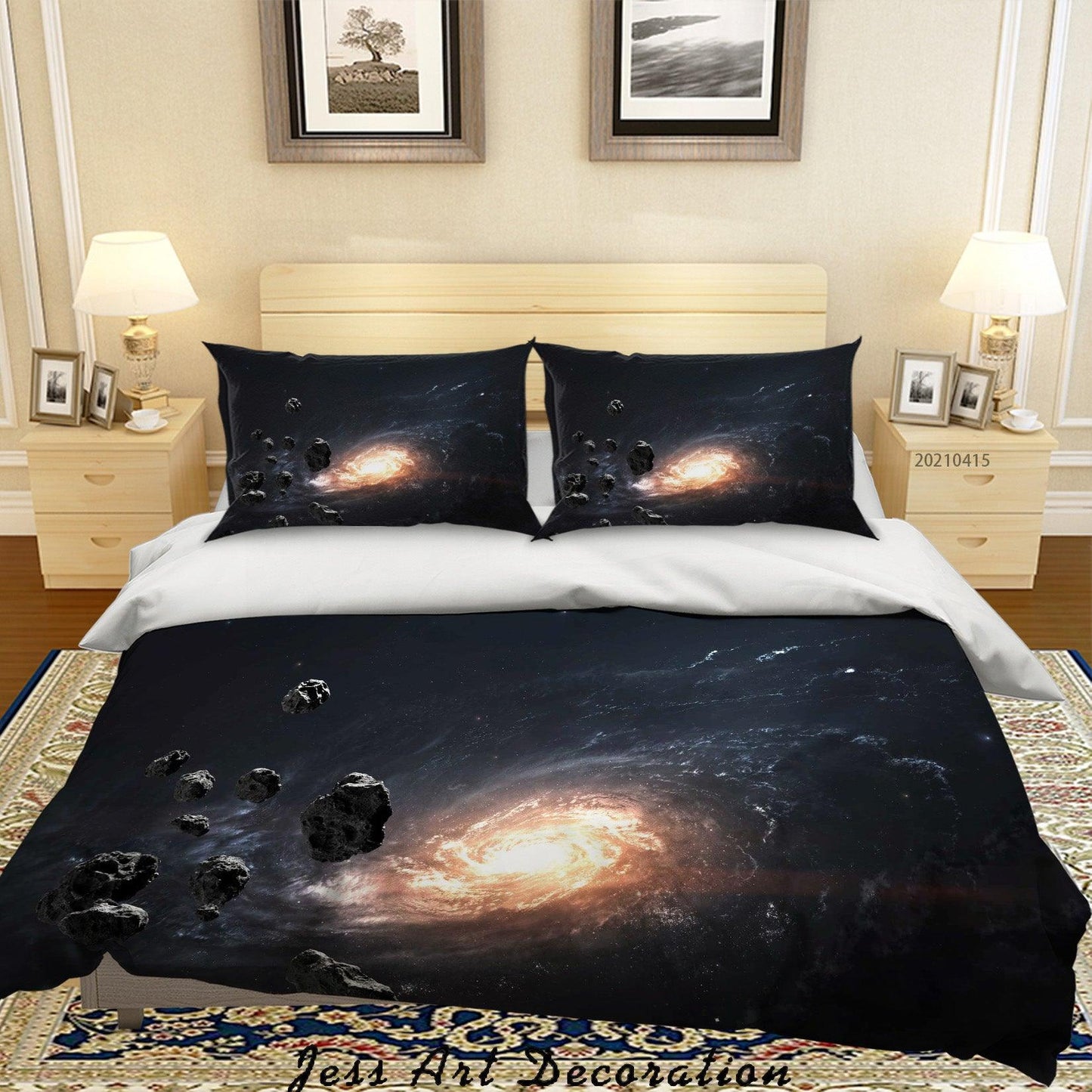 3D Abstract Space Meteorite Quilt Cover Set Bedding Set Duvet Cover Pillowcases 72