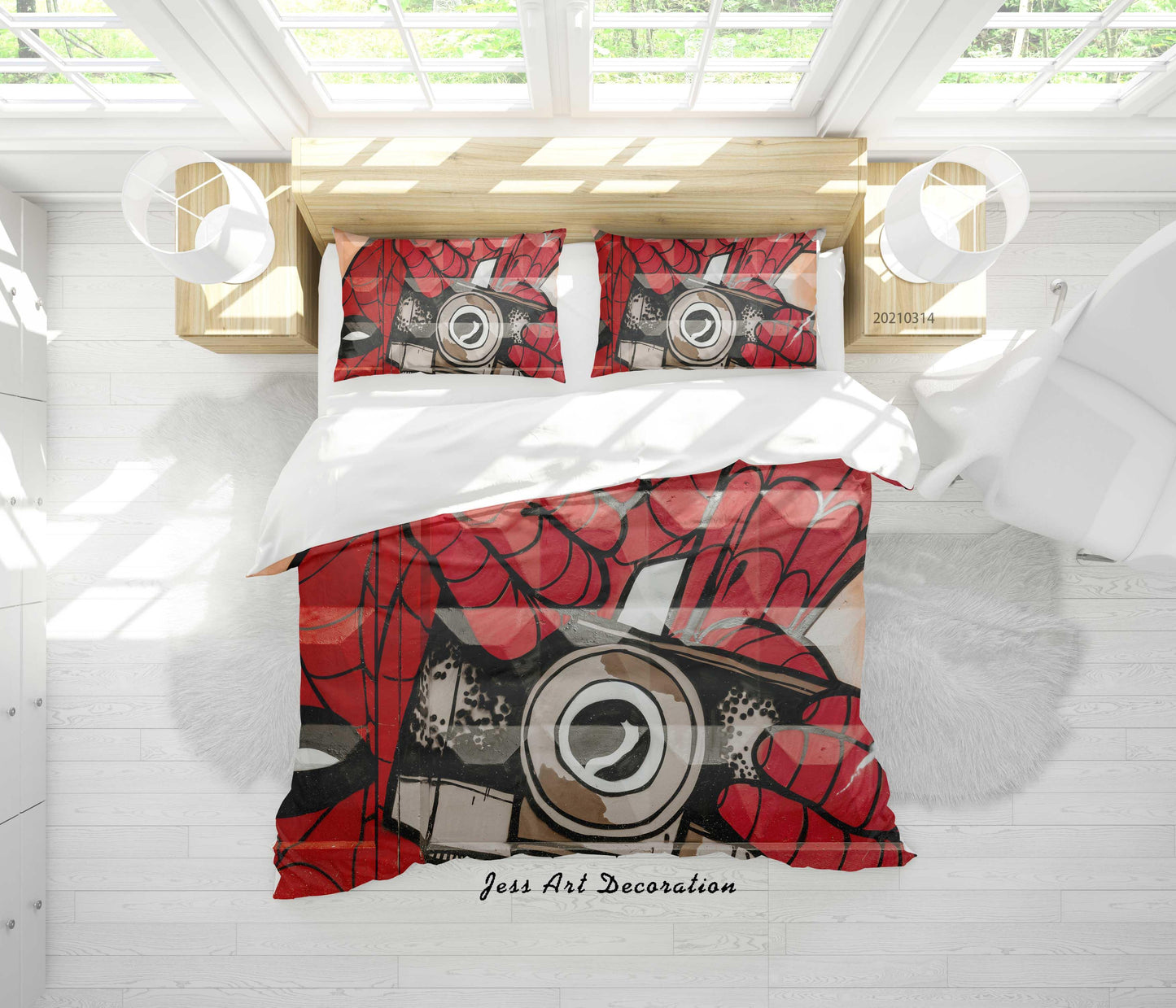 3D Abstract Street Graffiti Quilt Cover Set Bedding Set Duvet Cover Pillowcases 162