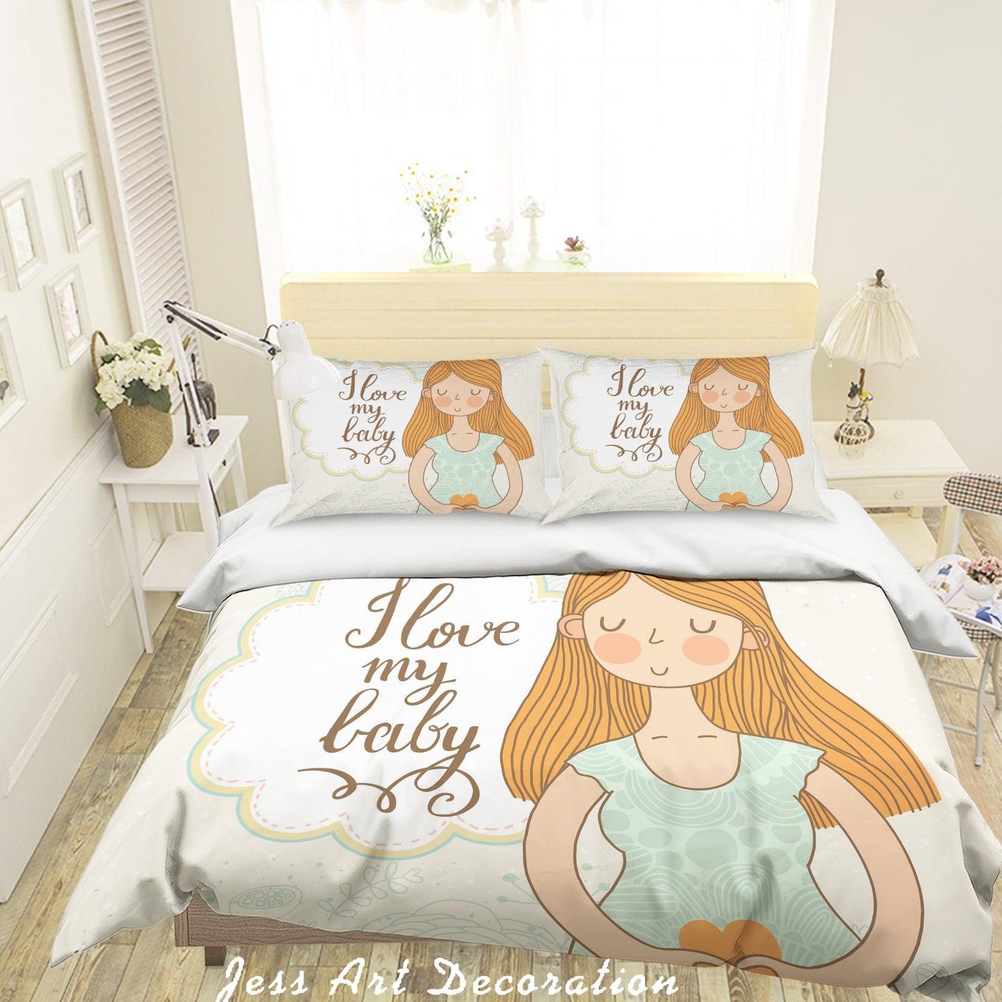 3D Cartoon Girl Quilt Cover Set Bedding Set Pillowcases 56