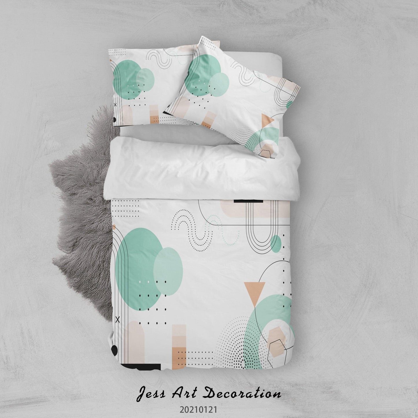 3D Abstract Geometric Pattern Quilt Cover Set Bedding Set Duvet Cover Pillowcases 83