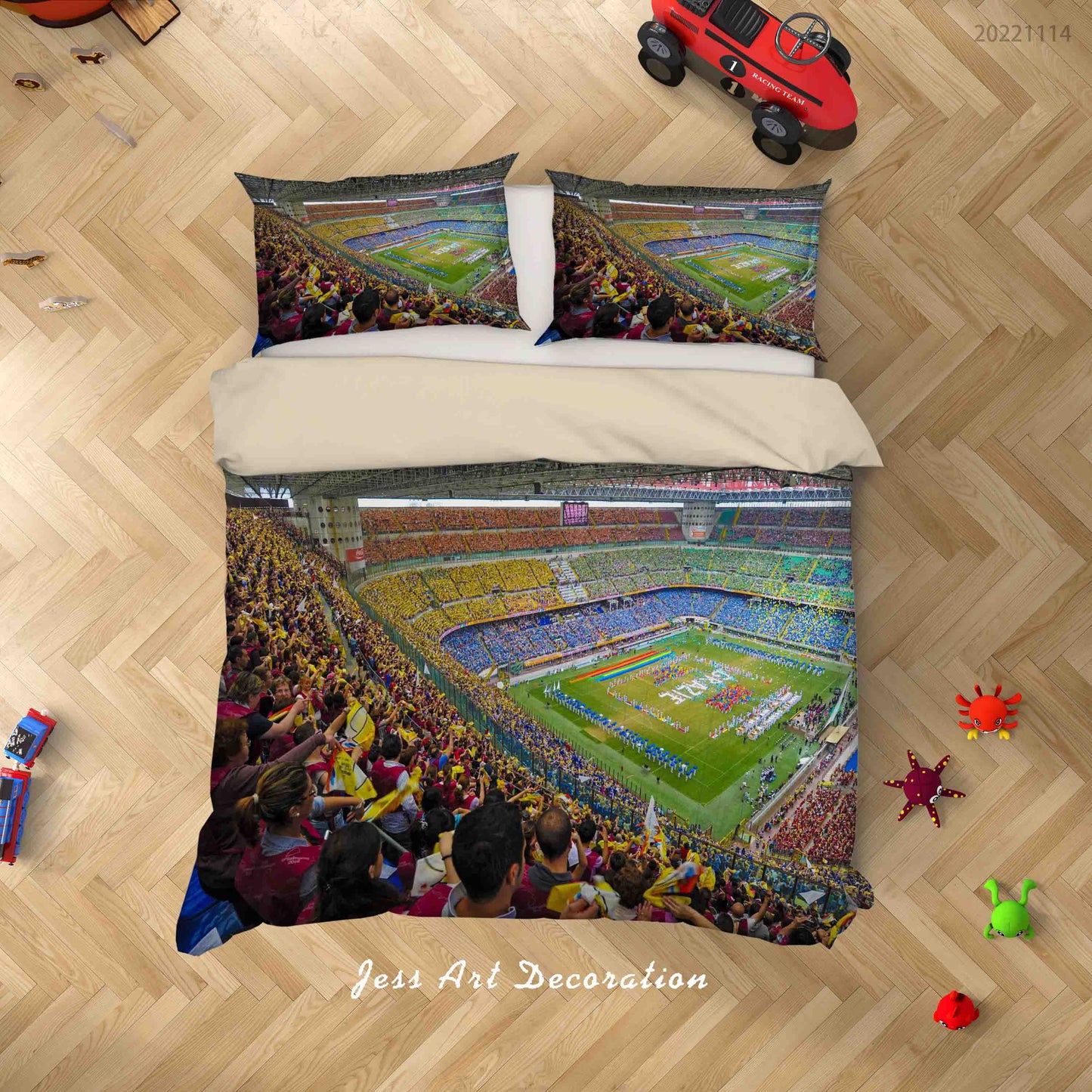 3D AC Associazione Calcio Milan Person Spectator Seats Quilt Cover Set Bedding Set Duvet Cover Pillowcase 852