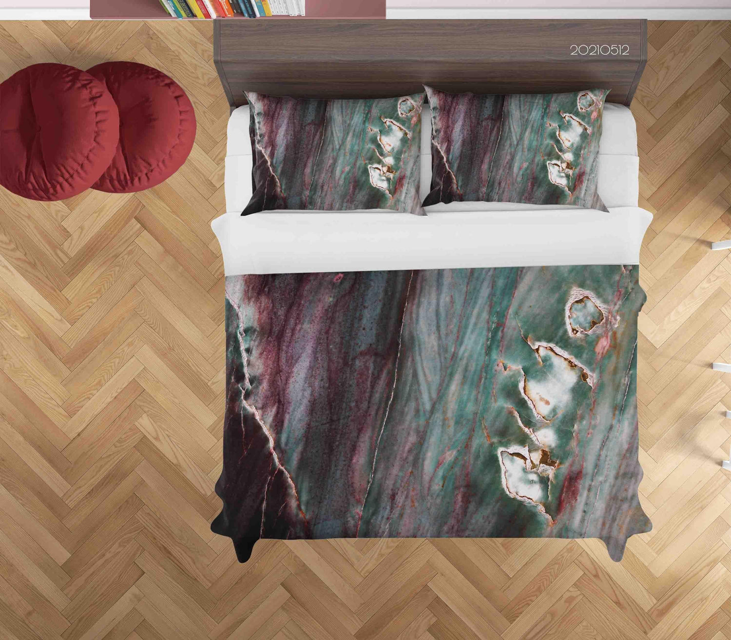 3D Abstract Marble Texture Quilt Cover Set Bedding Set Duvet Cover Pillowcases 255