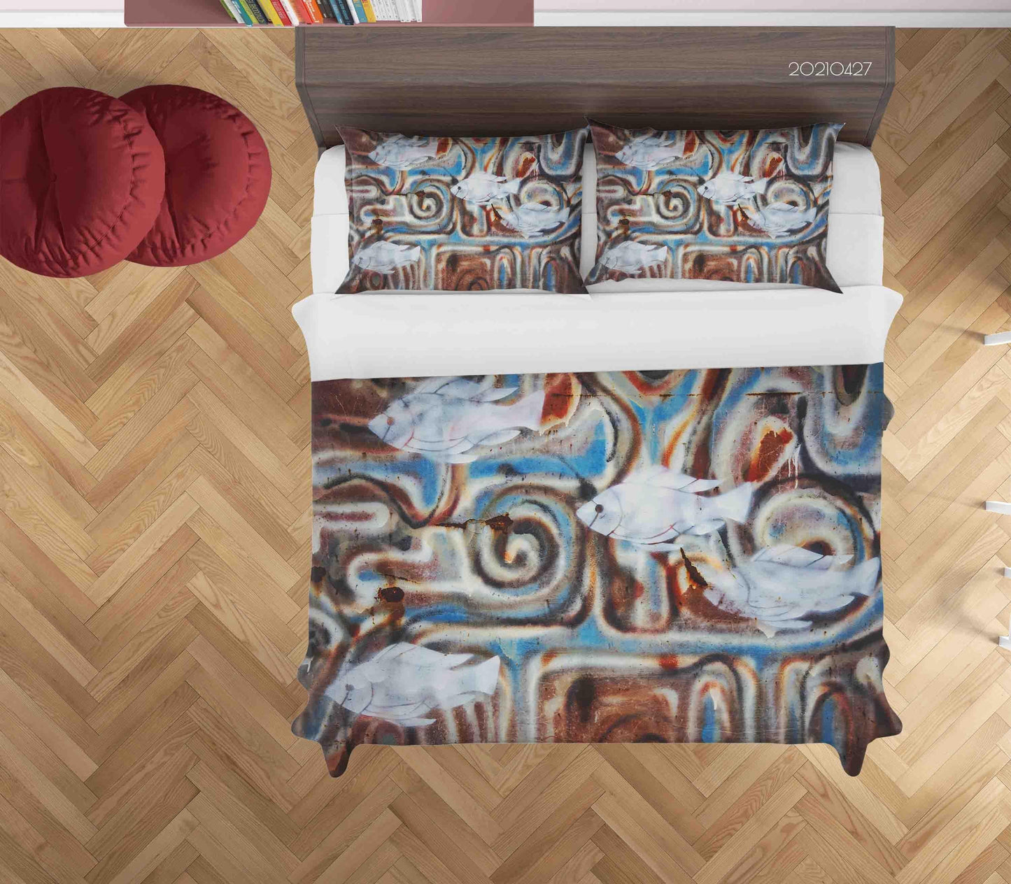 3D Abstract Street Colored Graffiti Quilt Cover Set Bedding Set Duvet Cover Pillowcases 122