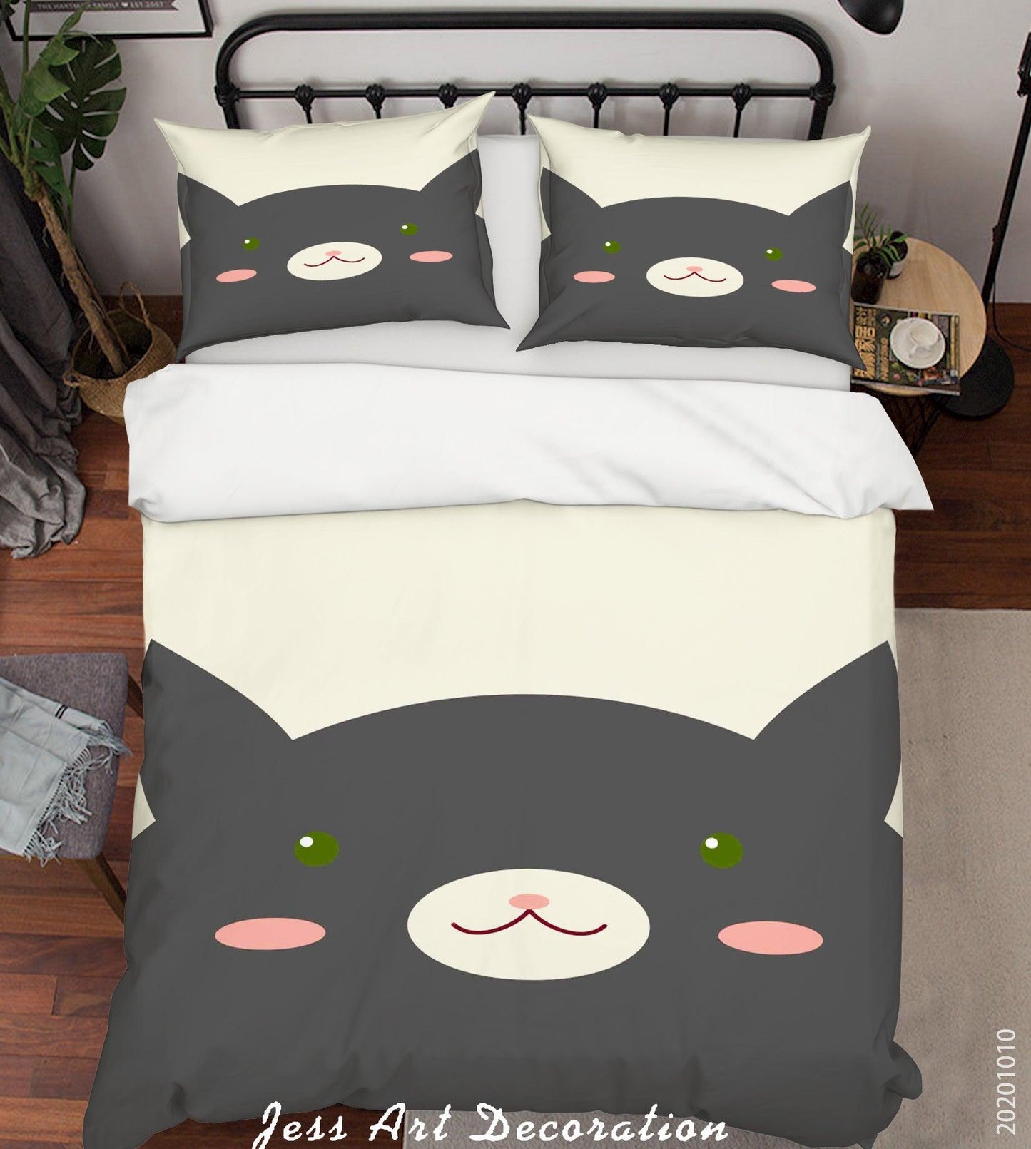 3D Cartoon Cute Animal Bear Quilt Cover Set Bedding Set Duvet Cover Pillowcases WJ 9532