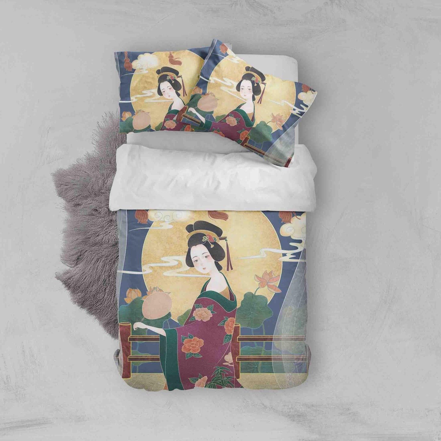 3D Abstract Japanese Beauty Quilt Cover Set Bedding Set Pillowcases 07