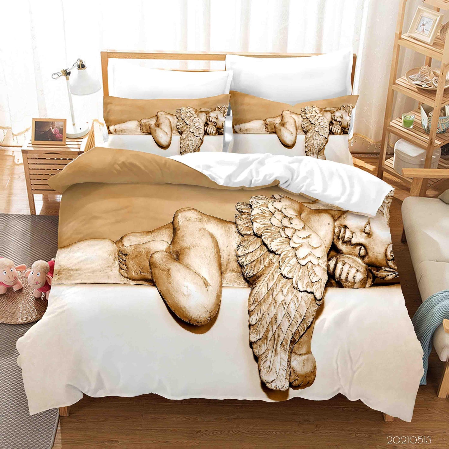 3D Art Angel Sculpture Quilt Cover Set Bedding Set Duvet Cover Pillowcases 196
