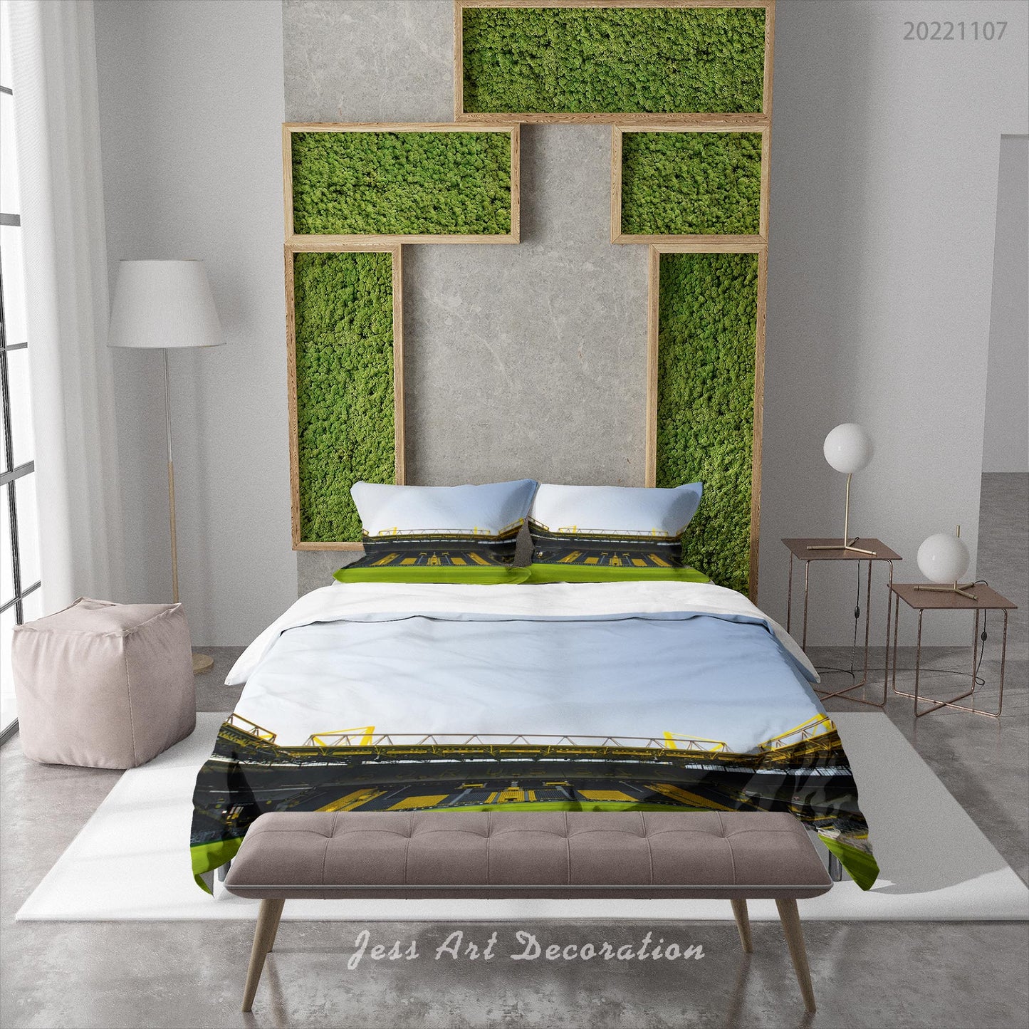 3D Borussia Dortmund Spectator Seats Sky Quilt Cover Set Bedding Set Duvet Cover Pillowcase 731