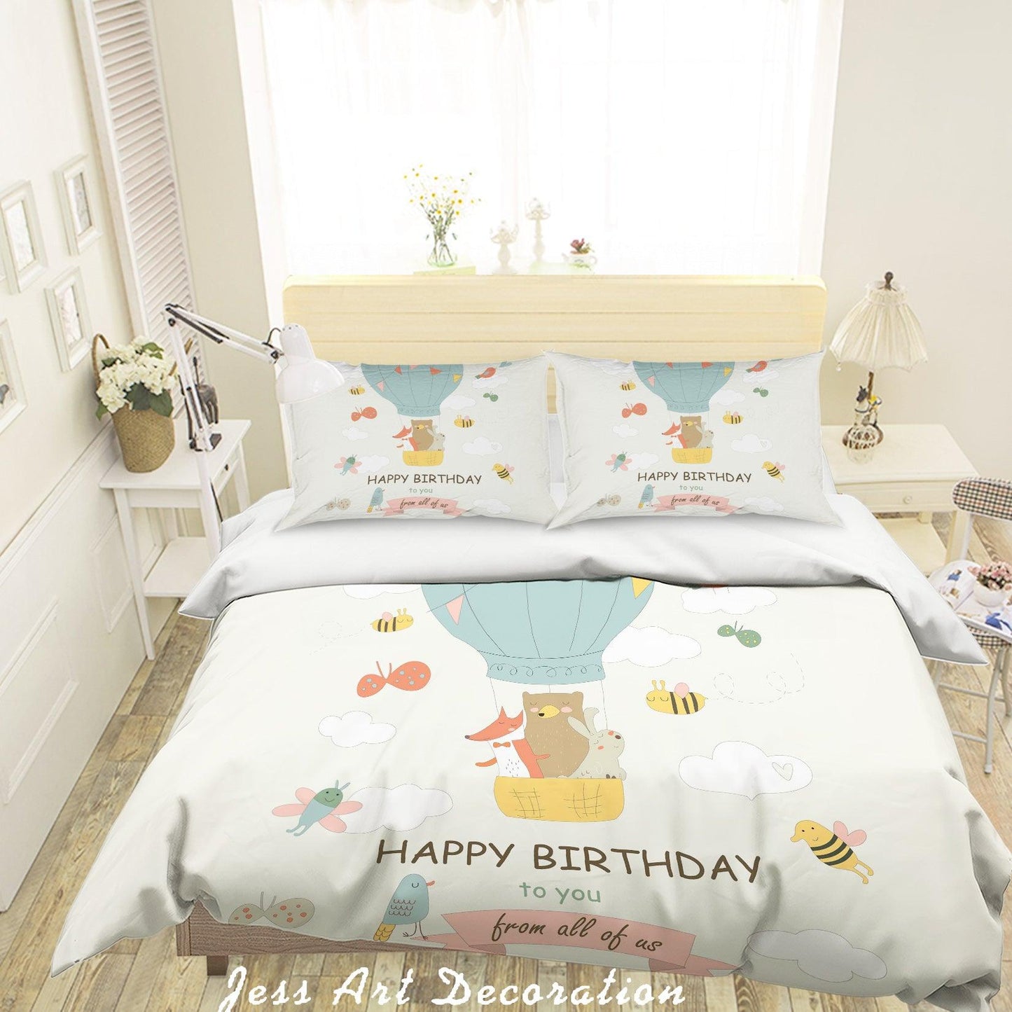 3D Cartoon Balloon Quilt Cover Set Bedding Set Pillowcases 63