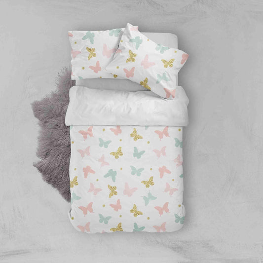 3D Butterfly Pattern Quilt Cover Set Bedding Set Pillowcases 173