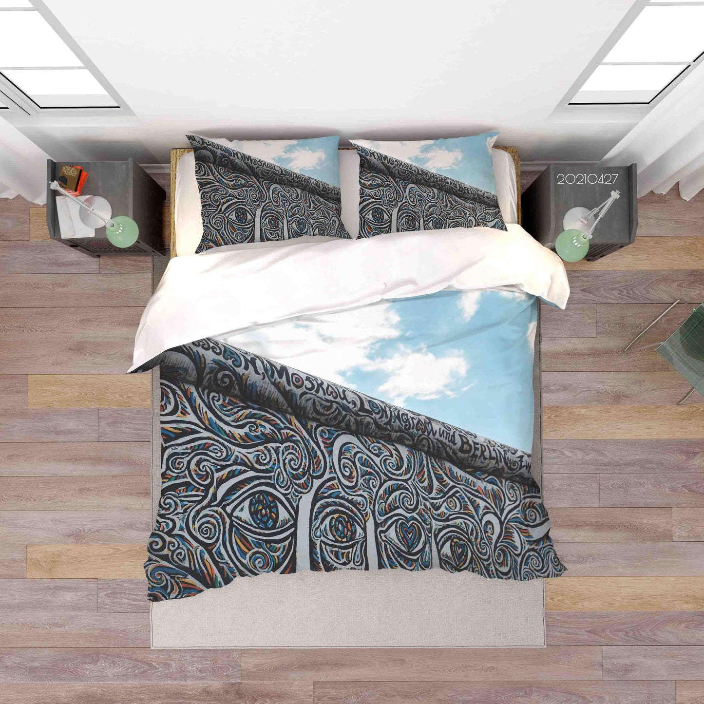 3D Abstract Art Street Graffiti Quilt Cover Set Bedding Set Duvet Cover Pillowcases 103