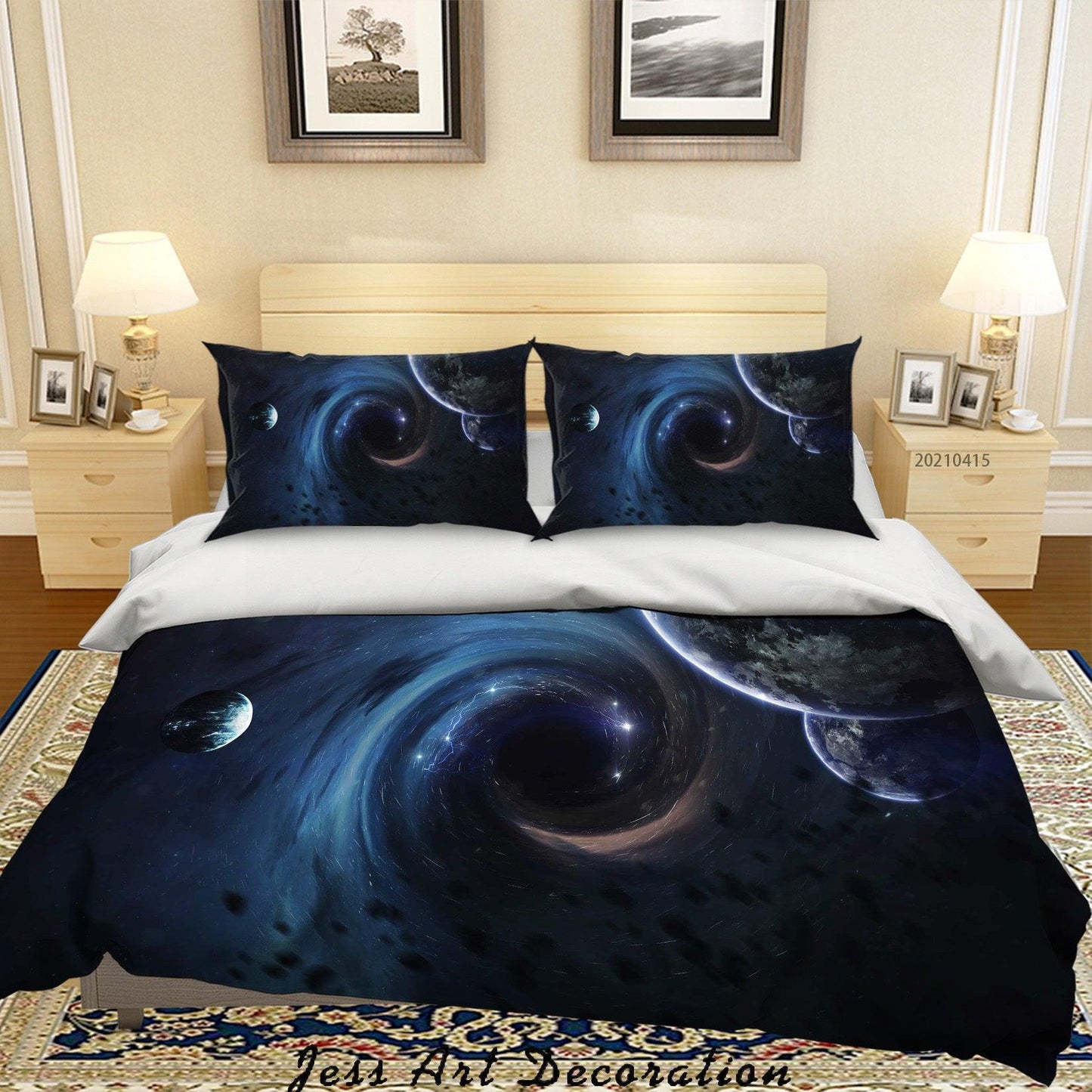 3D Abstract Space Planet Quilt Cover Set Bedding Set Duvet Cover Pillowcases 88