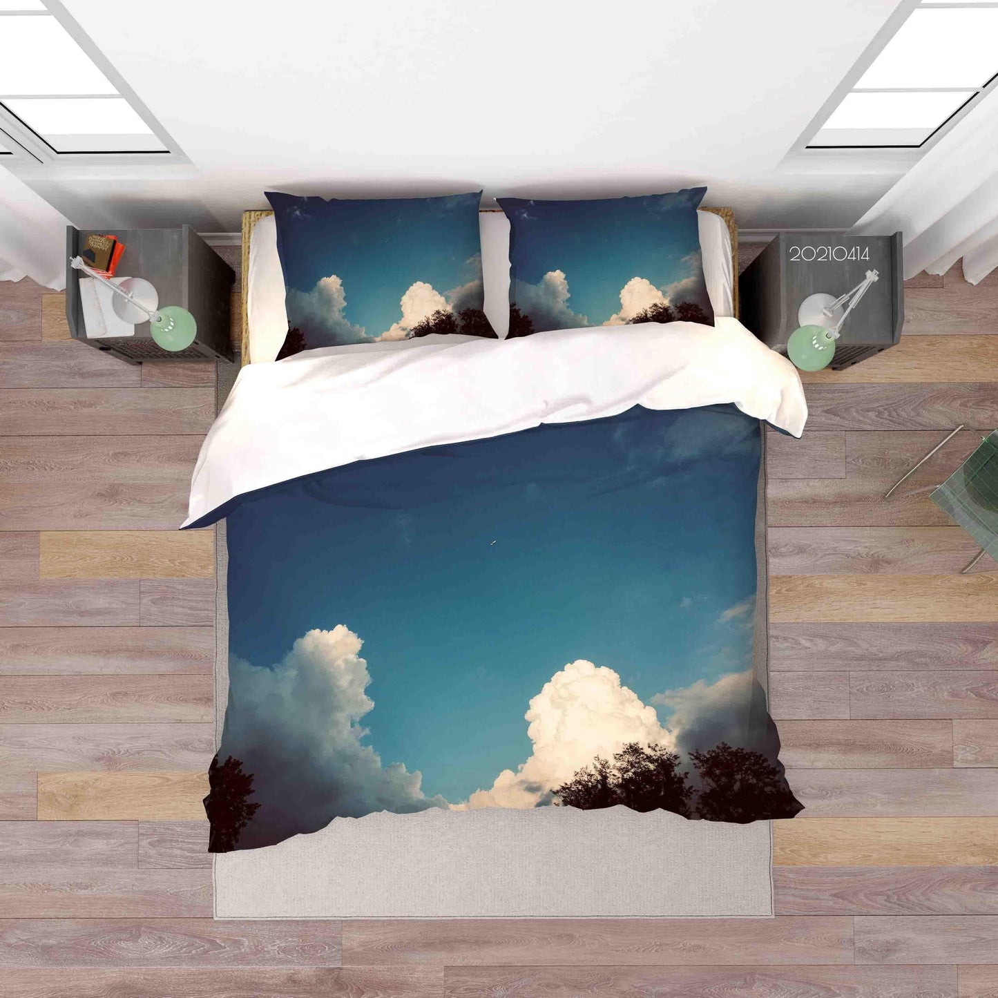 3D Blue Sky Cloud Quilt Cover Set Bedding Set Duvet Cover Pillowcases 33