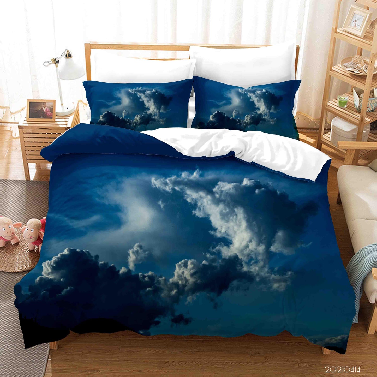 3D Blue Sky Cloud Quilt Cover Set Bedding Set Duvet Cover Pillowcases 35